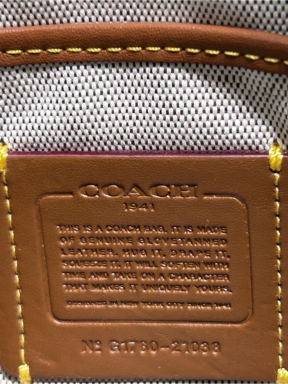 COACH 1941 Grommet Links Glovetanned Leather Soho XBody/Clutch in Vermillion - Picture 13 of 15